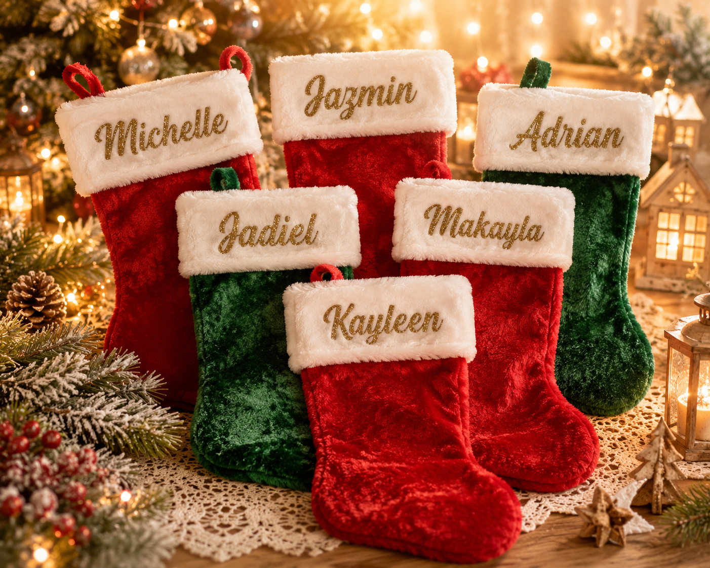 Personalized Christmas stockings - A Little Wild Christmas collection
