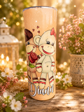 Going Bananas personalized 20oz tumbler with cute sock monkey design